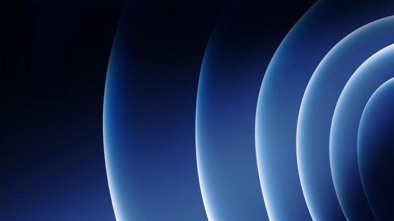 Fincantieri | Sustainability - Responsible Culture - Abstract Graphic: Curvature of the horizon on a deep blue gradient background, clean and minimalist design, with no text or identifying elements.